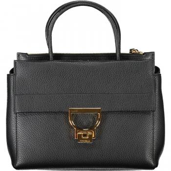 Coccinelle Arlettis Black Leather Handbag - Elegant Versatile Design with Structured Finish