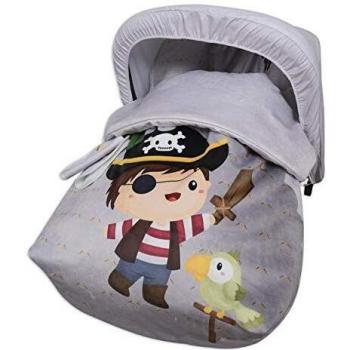 Babyline Saco Grupo 0 Impermeable Con Capota Y Cubre Arnés Bad Pirate - Sacos para dormir, unisex