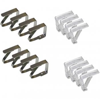 Mantel transparente, clips de mantel, soportes de sobremesa de all-around24