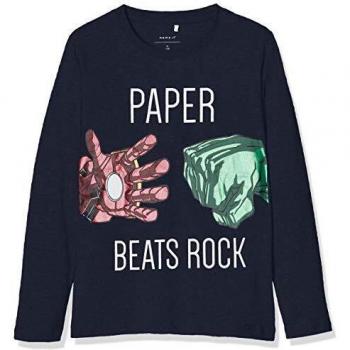 NAME IT 13173523 Camisa Manga Larga, Azul