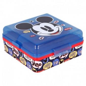 Fiambrera Sandwichera cuadrada Mickey Mouse