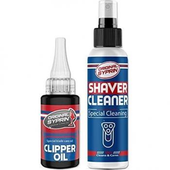 SYPRIN aceite y limpiador de cabezal de afeitado - solución de limpieza y aceite maquina cortar pelo I paquete para maquinas de afeitar cortapelos