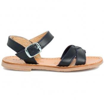 Sandalia Piel Lisa Cruzada para Niña - Fabricado en España, Sandalias abiertas de piel con hebilla