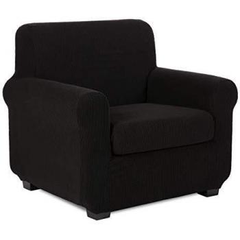 TIANSHU Funda de sillón,2-Piezas Jacquard poliéster Funda de Sofá 1 plazas elasticas Suaves Resistentes