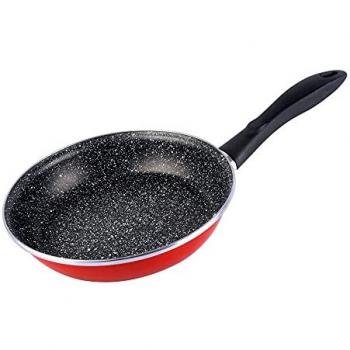 Sartén MAGEFESA K2 de 24cm, Acero Vitrificado Rojo, Antiadherente Efecto Piedra, Apta para Inducción y Lavavajillas, Ahorro Energético del