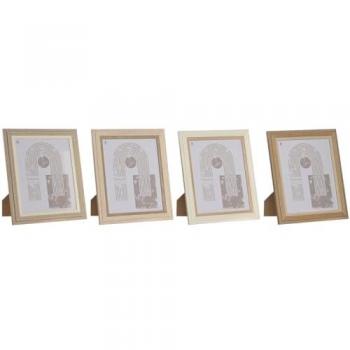 Marco de Fotos Home ESPRIT Cristal Madera MDF Escandinavo 23 x 2,8 x 28 cm (4 Unidades)