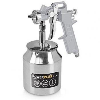 Pistola de Pulverización de Pintura Powerplus POWAIR0106 con Depósito Inferior 750cc