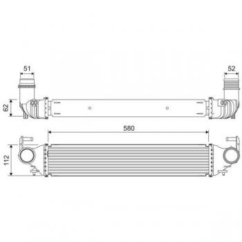 Intercooler VALEO 818312 para Fiat 500X y Jeep Renegade