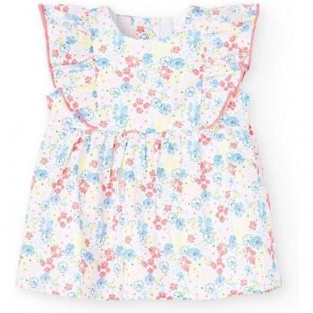 Vestido popelín floral de bebé Boboli 748021 MULTICOLOR
