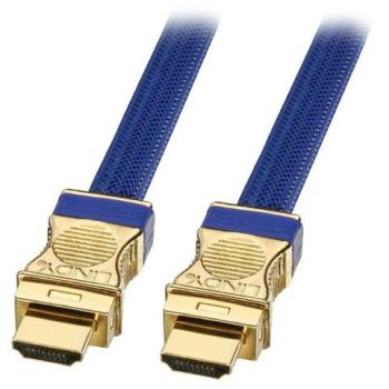 Lindy 1m & 0.5m High Speed Gold HDMI Cables (Type A, Standard, Blue)