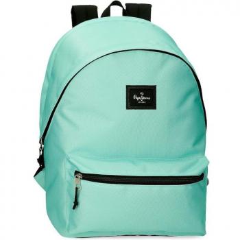 Pepe Jeans Mochila Portaordenador Aris Colorful Aguamarina con Dos Compartimentos