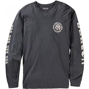 Burton Cerrados - Camiseta de Manga Larga para Hombre Gris Oscuro XL