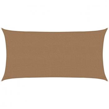 Toldo de vela HDPE 160 g/m² 2,5x5 m Color Beige, Crema, Verde claro