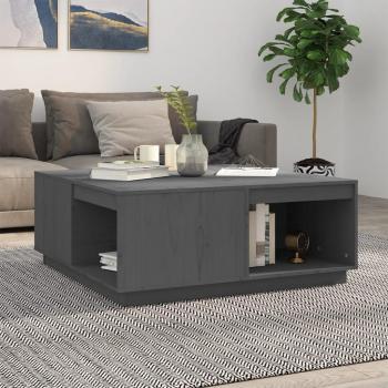 Mesa de Centro de Madera Maciza de Pino Gris 100x101x40,5 cm