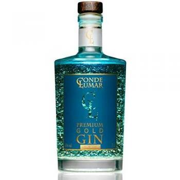 Premium Gold Gin - Liqueur 23k - Frutas Cítricas del Mediterráneo - Gin Tonic Para Regalar - 15 Botánicos 5 Destilaciones - Botella y Certificado del Oro - Sin Caja de Regalo - 40% vol 70 cl