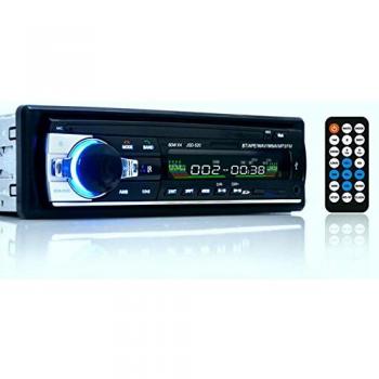 Radio de Audio Bluetooth para Coche FM Estéreo 1 din en el Tablero 12 V FM Receptor con USB Reproductor de Radio MP3 y Receptor de Entrada USB SD + Control Remoto