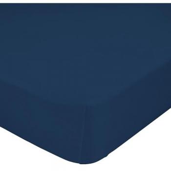Bajera Básica Azul Marino 160x200 cm, 100% Algodón, Calidad 150 TC, Fabricada en España