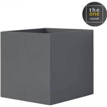 Aplique de pared Kub Metal Gris 1 bombilla 10cm Leds-c4