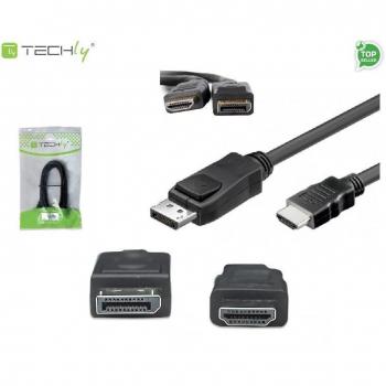 Cable Convertidor DisplayPort a HDMI 2m, 1080p, Negro