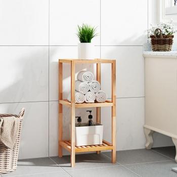 Estantería de baño 36x36x79 cm en madera maciza de nogal