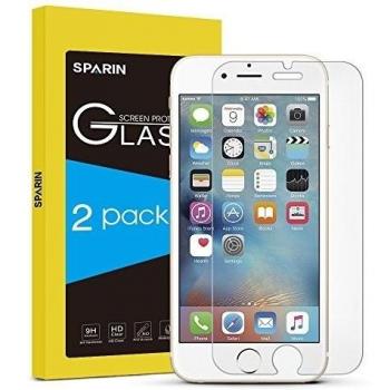 [2-Pack] iPhone 6s Protector de Pantalla,SPARIN® Cristal Templado para iPhone 6/6s,Vidrio Templado Protector de Pantalla con [Alta Dureza][Alta Transparencia] [Garantía de por vida]