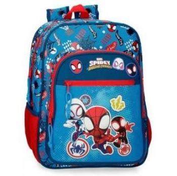 Mochila Spidey Go webs go 38cm adaptable azul
