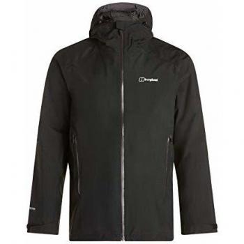 Berghaus Ridgemaster Chaqueta Impermeable, Hombre, Negro/Negro, Medium