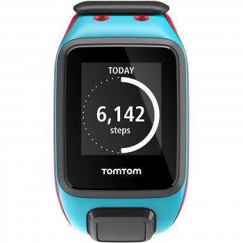 TomTom Runner2 - Reloj deportivo, color turquesa / rojo, talla L