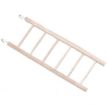 Escalera de madera Nobby para aves, 6 peldaños, 26 x 7 cm