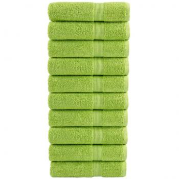 Toallas de baño SOLUND 10 piezas verde 100x150cm 600g/m²