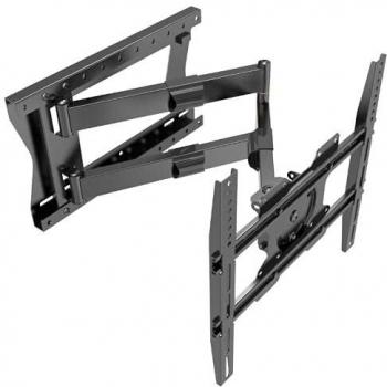 Xtrarm tantal flex soporte de pared para televisor a vesa 400 x 400 mm totalmente movil giratorio giratorio inclinable distancia 80 cm 60 kg negro