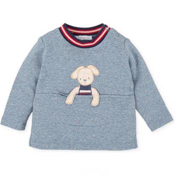 Camiseta de bebé niño Tutto Piccolo en acero de punto roma
