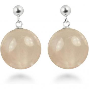 Pendientes Luxenter Internet Coleki de Plata y Cuarzo Rosa