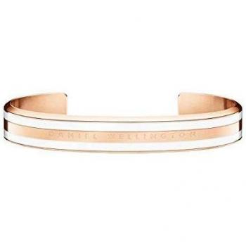 Pulsera Daniel Wellington Classic Satin Blanca y Rosado Oro - Mediana