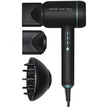 Cecotec Secador de pelo iónico Bamba IoniCare 6000 RockStar. Motor digital, 2000 W de potencia, con pantalla LCD, ion real, 5 ajustes de temperatura,función aire frío