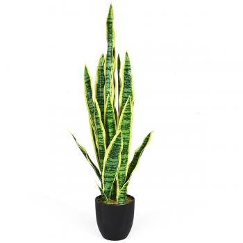 Planta Artificial Árbol Simulación 90 cm con Maceta y Hojas para Oficina Hogar Boda Interior Decoración