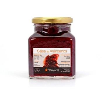 CASCAJARES - Salsa de Arándanos, guarnición perfecta para cualquier tipo de plato de carne. Bote de cristal de 300 gramos.