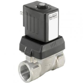 Bürkert 24V DC Servo-Controlled Solenoid Valve G3/8 with 10mm Orifice, Stainless Steel, NC