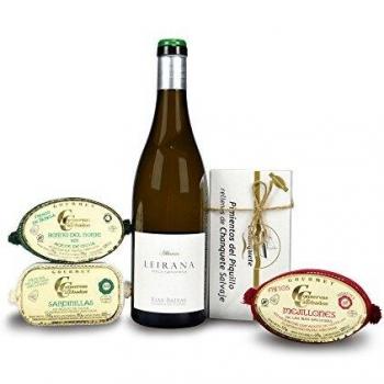 Cesta regalo con productos gallegos gourmet