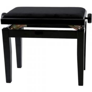 Gewa Deluxe Adjustable Piano Bench High Gloss Black