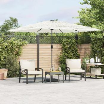 Sombrilla de jardín vidaXL con poste de acero, dimensiones 290x290x238 cm, disponible en colores marrón, azul y verde