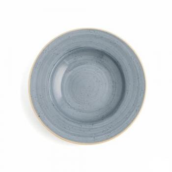Plato Hondo Ariane Terra Cerámica Azul Ø 26 cm (6 Unidades)