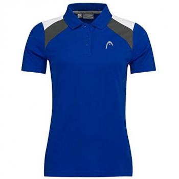 Polo Técnico de Manga Corta para Mujer HEAD Club 22 Azul M