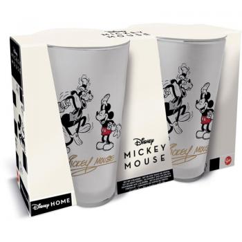 Set de 2 vasos de cristal de 490 ml Mickey Mouse Vintage
