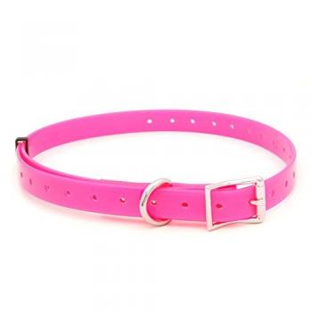 Collar de Poliuretano Ibáñez para Perros de Caza, 16 mm, 1.6x70 cm, color Rosa/Fucsia