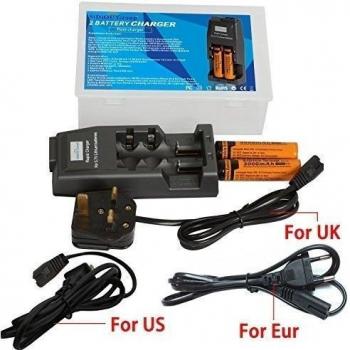 Sidiou Group recargable Potente 18650 3000mAh 3.7V Li-ion Battery Charger + 18650 de ion de litio recargable con la Junta de Protección y mayor capacidad de potencia