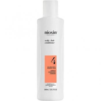 Nioxin System 4 Acondicionador Revitalizante para Cuero Cabelludo y Cabello Teñido - Cuidado del Cabello Visiblemente Debilitado - 300 ml Unisex