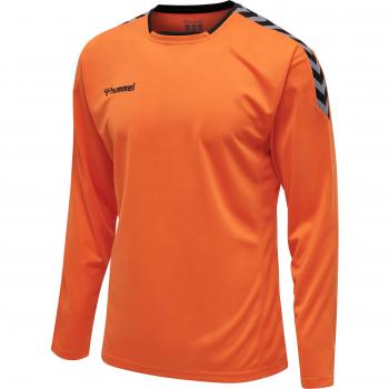 Camiseta de manga larga Hummel Authentic Poly, color: Tangerine, talla: S