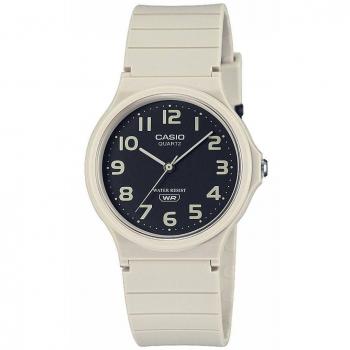 Reloj Casio Collection Unisex Analógico MQ-24UC-8BEF Correa Transparente Dial Blanco