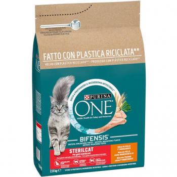 Purina One Bifensis Pienso para Gatos Adultos Esterilizados con Pollo y Trigo 2.8 kg
